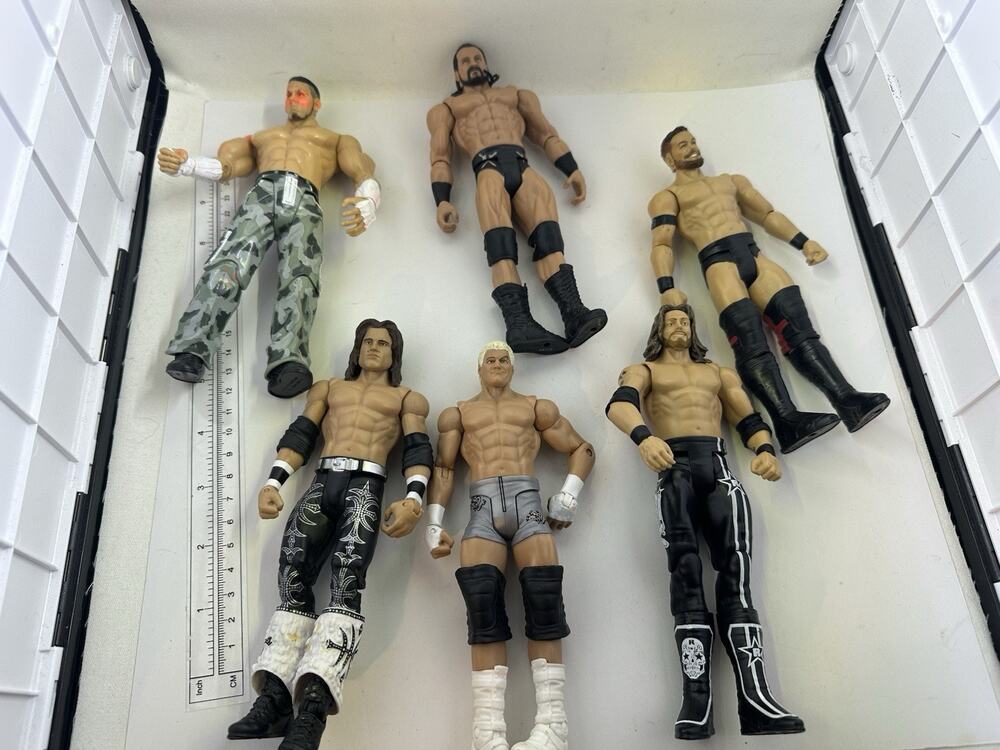 6 WWE WWF Wrestling Action Figures Pacific Matt Hardy Drew John Morrison Dolph